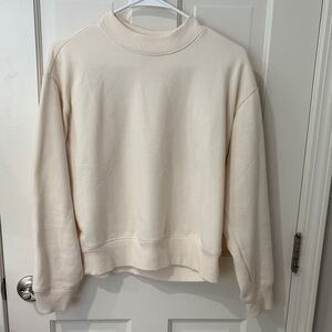 A New Day Ivory Ribbed Crewneck